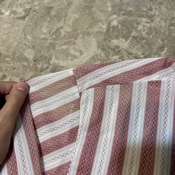 Vintage Le Mans Knit Shirt Mens Large White Red Permanent Press True 80s Dagger - Picture 2 of 10